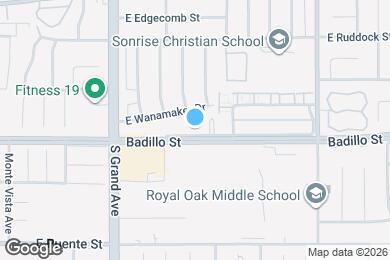 Map image of the property - 1051 E Badillo St