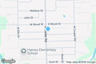 Map image of the property - 1012 N Cedar Rd