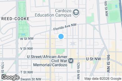 Map image of the property - 1316 W St NW