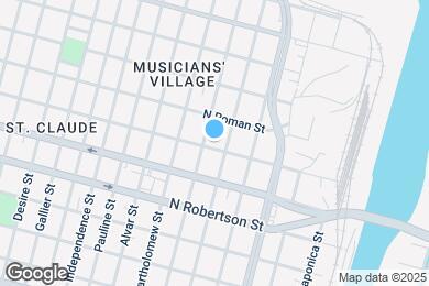 Map image of the property - 4117 N Derbigny St