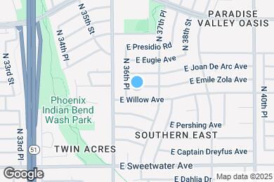 Map image of the property - 3635 E Emile Zola Ave