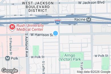 Map image of the property - 1411 W Harrison St