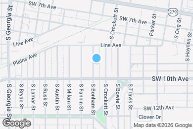 Map image of the property - 919 S Bonham St