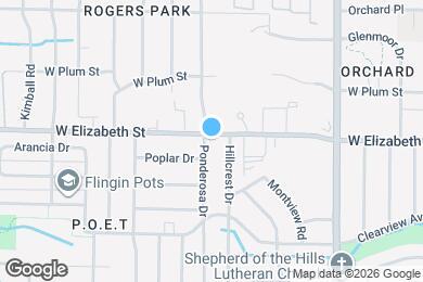 Map image of the property - 1000 Ponderosa Dr