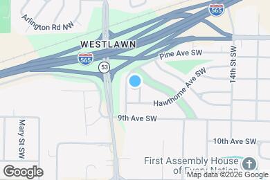 Map image of the property - 2206 Walnut St SW