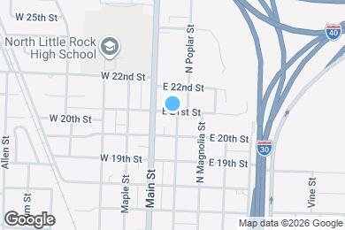 Map image of the property - 2021 N Poplar St