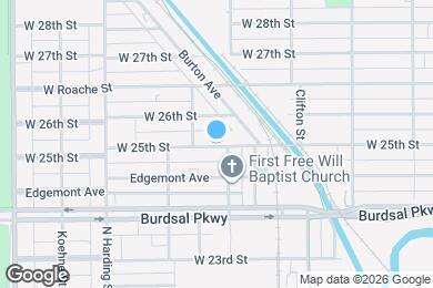 Map image of the property - 1214 W 25th St