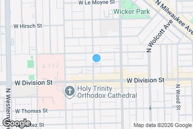 Map image of the property - 1233 N Hoyne Ave