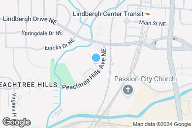 Map image of the property - The Park at Peachtree Hills