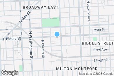 Map image of the property - 2233 E Biddle St