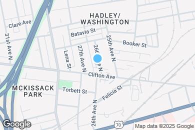 Map image of the property - 709 26th Ave N