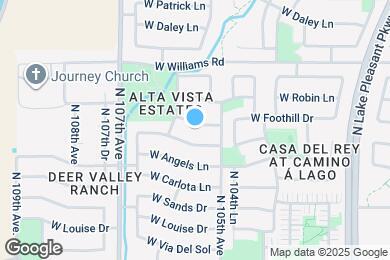 Map image of the property - 10529 W Foothill Dr