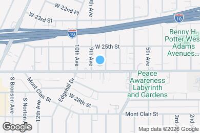 Map image of the property - 3811 1/4 W Adams Blvd-