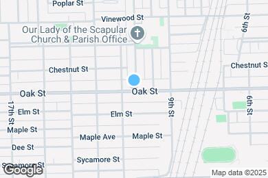 Map image of the property - 1002 Oak St