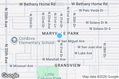 Map image of the property - 3124 W San Miguel Ave