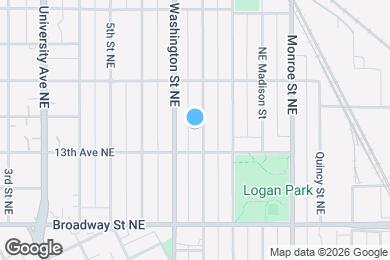 Map image of the property - 1322 Adams St NE
