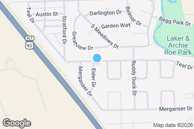 Map image of the property - 2101 Eider Dr