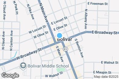 Map image of the property - 113 E Broadway St