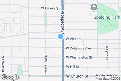 Map image of the property - 901 W Vine St