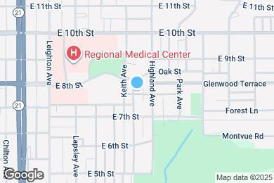 Map image of the property - 801 Keith Ave