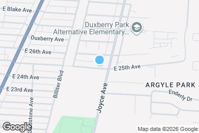 Map image of the property - 1660 E 25th Ave