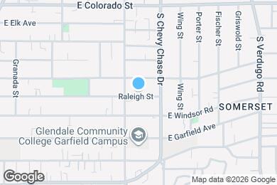 Map image of the property - 1117 Raleigh St