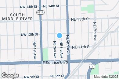 Map image of the property - 1131 NE 3rd Ave