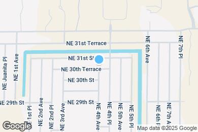 Map image of the property - 349 NE 30th Terrace