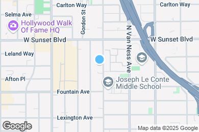 Map image of the property - 1417 N Bronson Ave