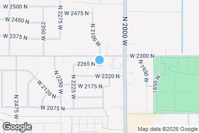 Map image of the property - 2103 W 2265 N