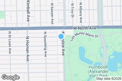 Map image of the property - 1516 N Kedzie Ave