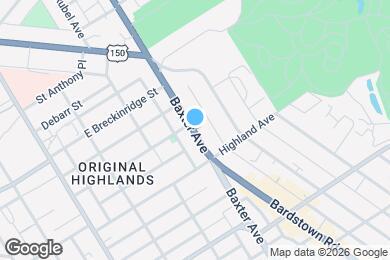 Map image of the property - 943 Baxter Ave