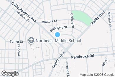 Map image of the property - 805 E Washington Ave