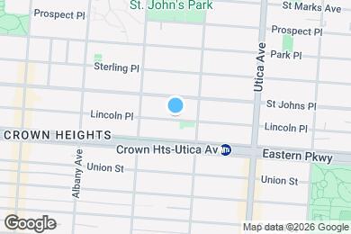 Map image of the property - Brand New 1 Bed w Full Kitchen Amenities in Prime Crown Heights