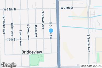 Map image of the property - 7641 S Oconto Ave
