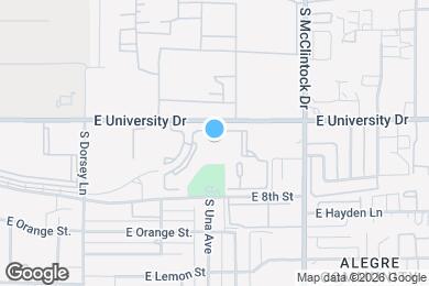 Map image of the property - Gateway at Tempe - Lease by the bed