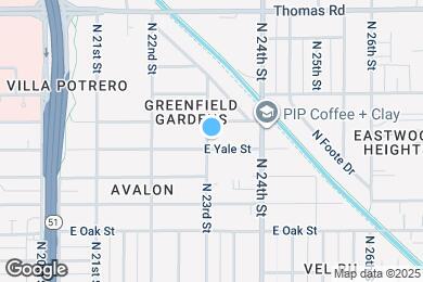 Map image of the property - 2302 E Yale St