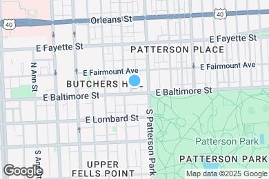 Map image of the property - 2202 E Baltimore St