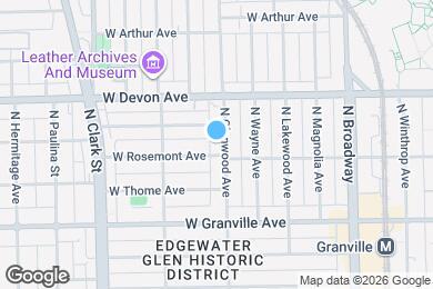 Map image of the property - 6312 N Glenwood Ave