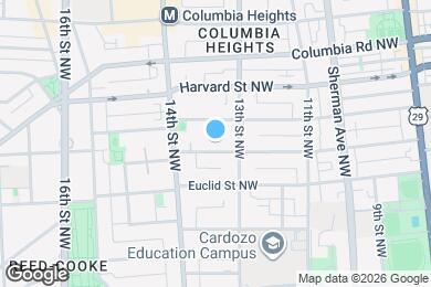 Map image of the property - 1321 Fairmont St NW