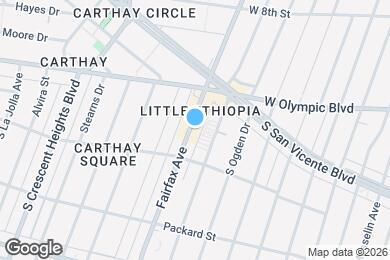 Map image of the property - 1050 S Fairfax Ave