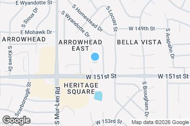 Map image of the property - 15009 S Wyandotte Dr