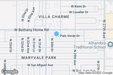 Map image of the property - 3011 W Palo Verde Dr