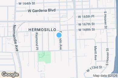 Map image of the property - 16825 S Berendo Ave