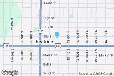 Map image of the property - 723 Ella St Beatrice, NE