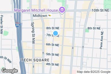 Map image of the property - 860 Peachtree St NE