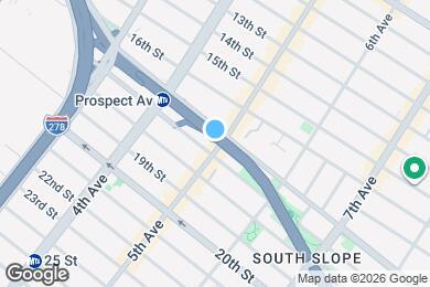 Map image of the property - 2BR 1BA Original Layout Renovated 5th Ave Park Slope