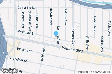 Map image of the property - 15009 Moorpark St