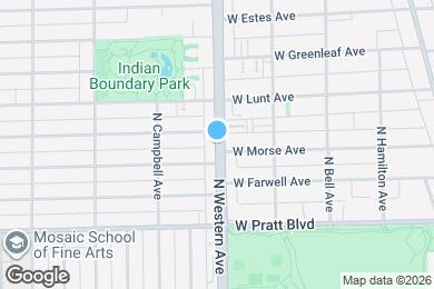 Map image of the property - 6920 N Western Ave