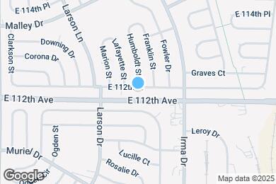 Map image of the property - 1480 E 112th Pl